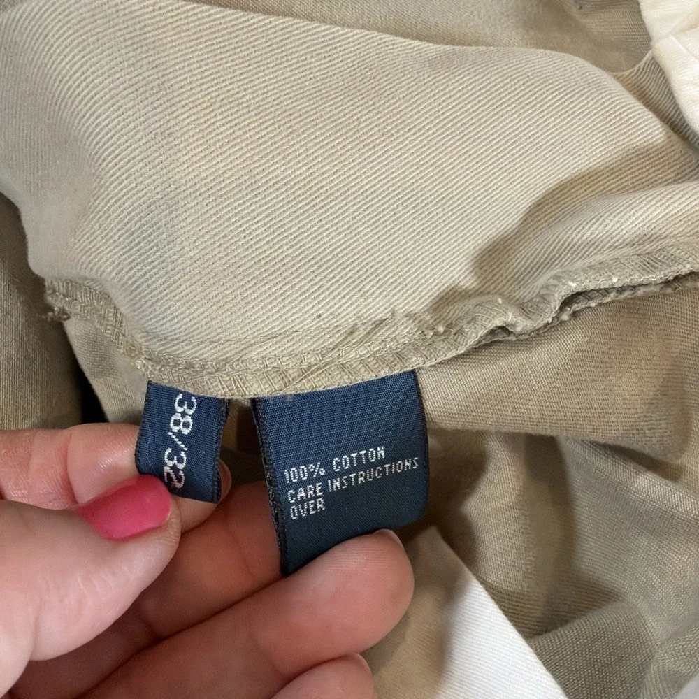 Polo‎ Ralph Lauren Mens 38x32 Beige Khaki Chino Pants Classic Fit Casual